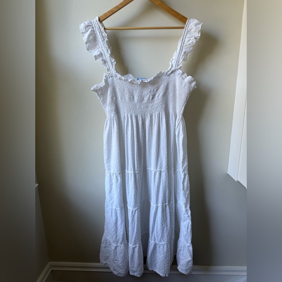 Hill House Dresses & Skirts - HILL HOUSE Ellie Nap Dress Tiered Swiss Dot Ruffle Cottagecore‎ Coquette White L